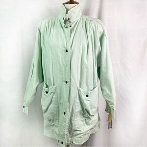 Vintage Nelson Hall Pastel Mint Green Coat Jacket Lg
